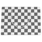 Classic grey checkerboard große geschenktüte (Vorderseite)