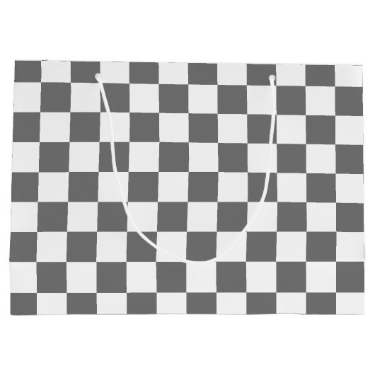 Classic grey checkerboard große geschenktüte (Rückseite)
