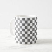 Classic grey checkerboard  kaffeetasse (Vorderseite Links)