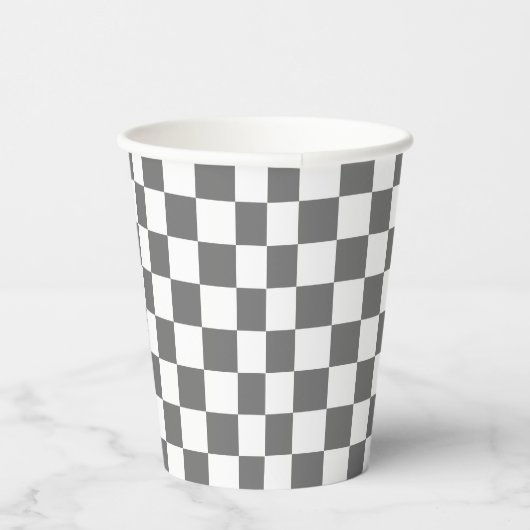 Classic grey checkerboard pappbecher (Rechts)