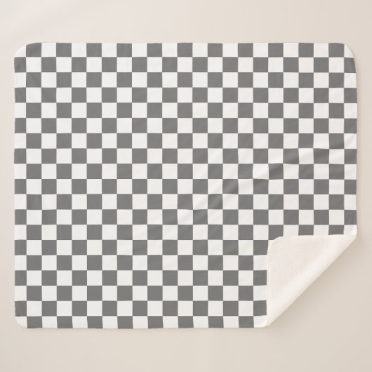 Classic Grey checkerboard  Sherpadecke (Vorderseite (Horizontal))