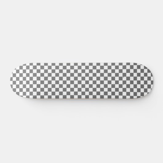 Classic grey checkerboard skateboard (Horizontal)
