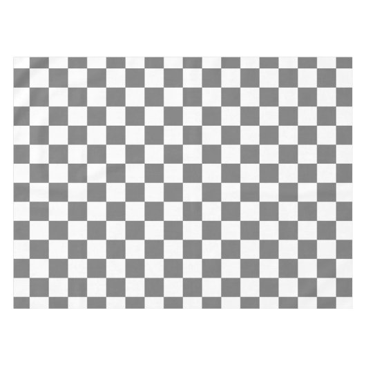 Classic grey checkerboard tischdecke (Vorderseite (Horizontal))