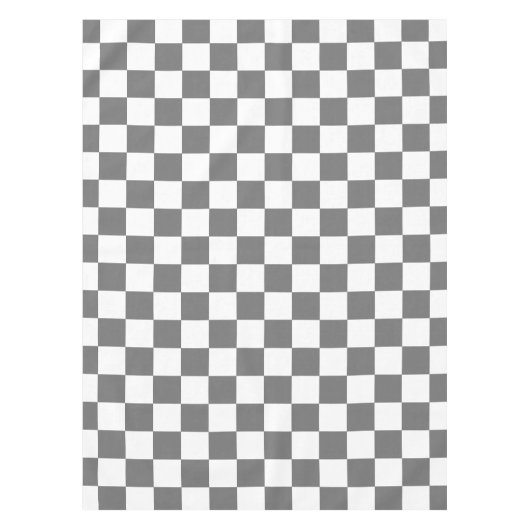 Classic grey checkerboard tischdecke (Vorderseite)