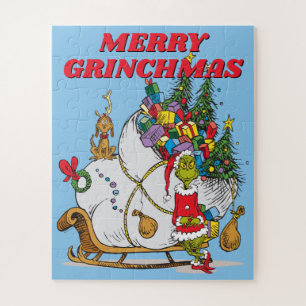Classic Grinch   Grinch & Max mit Sleigh Puzzle