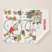 Classic Grinch | Grinch & Max mit Sleigh Sherpadecke (Vorderseite (Horizontal))