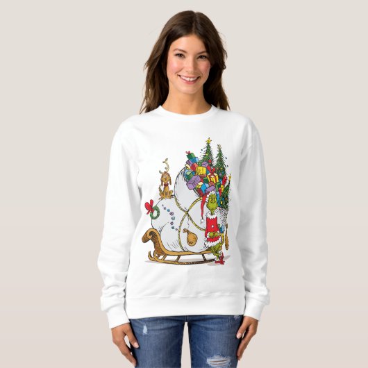 Classic Grinch | Grinch & Max mit Sleigh Sweatshirt (Vorne ganz)
