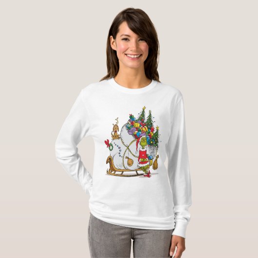 Classic Grinch | Grinch & Max mit Sleigh T-Shirt (Vorne ganz)