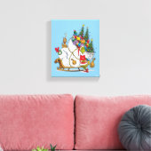 Classic Grinch | Grinch & Max Runaway Sleigh Leinwanddruck (Insitu (Wohnzimmer))