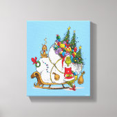 Classic Grinch | Grinch & Max Runaway Sleigh Leinwanddruck (Vorderseite)
