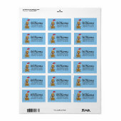 Classic Grinch | Max. Weihnachtsmannmütze Adressaufkleber (Vorne)