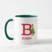 Classic Grinch | Name und Monogramm B Tasse (Links)