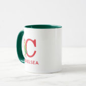 Classic Grinch | Name und Monogramm C Tasse (Vorderseite Links)