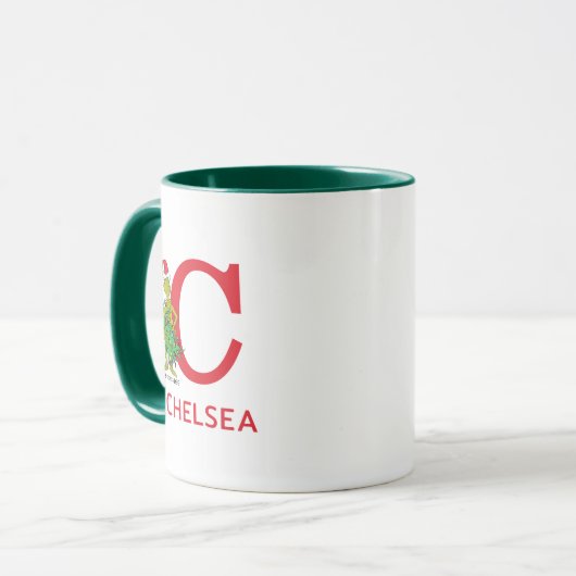 Classic Grinch | Name und Monogramm C Tasse (Vorderseite Links)