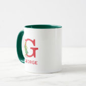 Classic Grinch | Name und Monogramm G Tasse (Vorderseite Links)