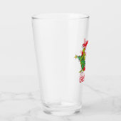 Classic Grinch | Name und Monogramm Glas (Rechts)