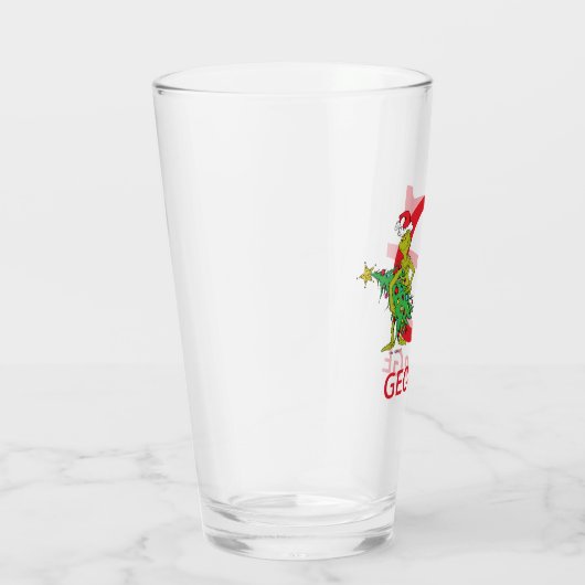 Classic Grinch | Name und Monogramm Glas (Rechts)
