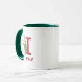 Classic Grinch | Name und Monogramm I Tasse (Vorderseite Links)