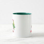 Classic Grinch | Name und Monogramm J Tasse (Zentrum)