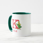 Classic Grinch | Name und Monogramm K Tasse (Vorderseite Links)