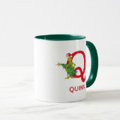 Classic Grinch | Name und Monogramm Q Tasse (VorderseiteRechts)