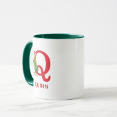 Classic Grinch | Name und Monogramm Q Tasse (Vorderseite Links)