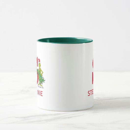 Classic Grinch | Name und Monogramm S Tasse (Zentrum)