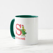 Classic Grinch | Name und Monogramm S Tasse (Vorderseite Links)