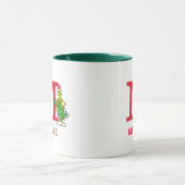 Classic Grinch | Name und Monogramm Tasse (Zentrum)