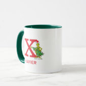 Classic Grinch | Name und Monogramm X Tasse (Vorderseite Links)