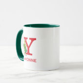 Classic Grinch | Name und Monogramm Y Tasse (Vorderseite Links)