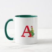 Classic Grinch | Naughty Monogram A Tasse (Links)