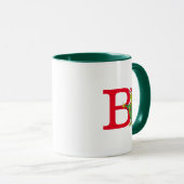 Classic Grinch | Naughty Monogram B Tasse (VorderseiteRechts)