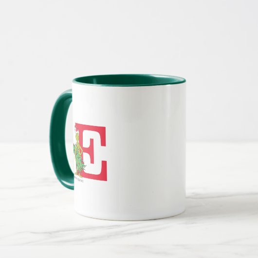 Classic Grinch | Naughty Monogram E Tasse (Vorderseite Links)