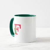 Classic Grinch | Naughty Monogram F Tasse (Vorderseite Links)