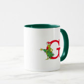 Classic Grinch | Naughty Monogram G Tasse (VorderseiteRechts)