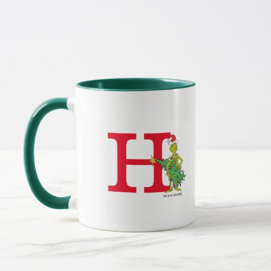 Classic Grinch | Naughty Monogram H Tasse (Links)