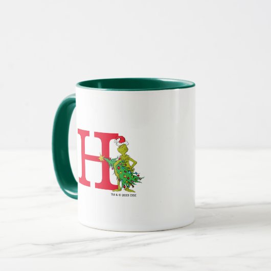 Classic Grinch | Naughty Monogram H Tasse (Vorderseite Links)