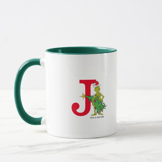 Classic Grinch | Naughty Monogram J Tasse (Links)