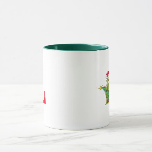Classic Grinch | Naughty Monogram L Tasse (Zentrum)