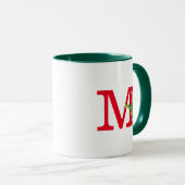 Classic Grinch | Naughty Monogram M Tasse (VorderseiteRechts)