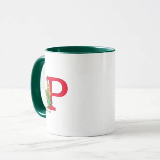 Classic Grinch | Naughty Monogram P Tasse (Vorderseite Links)