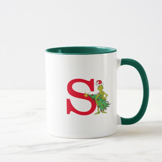 Classic Grinch | Naughty Monogram S Tasse (Rechts)