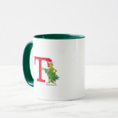 Classic Grinch | Naughty Monogram T Tasse (Vorderseite Links)
