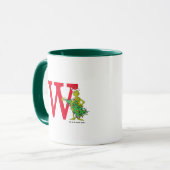 Classic Grinch | Naughty Monogram W Tasse (Vorderseite Links)
