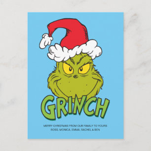 Classic Grinch Naughty oder Nice Feiertagspostkarte