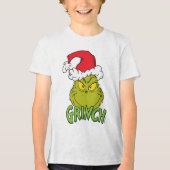 Classic Grinch | Naughty oder Nice Tri-Blend Shirt (Vorderseite)