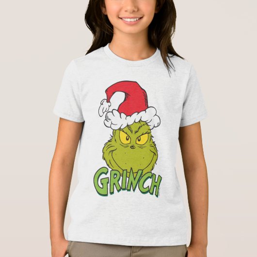 Classic Grinch | Naughty oder Nice Tri-Blend Shirt (Vorderseite)