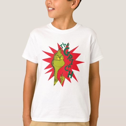 Classic Grinch | Rote Sternexplosion T-Shirt (Vorderseite)