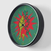 Classic Grinch | Rote Sternexplosion Uhr (Winkel)